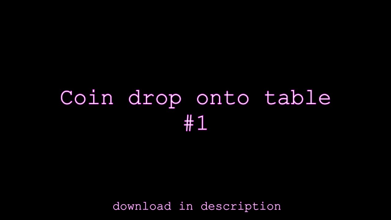 Coin dropped on table (5 sound effects pack, free download)
