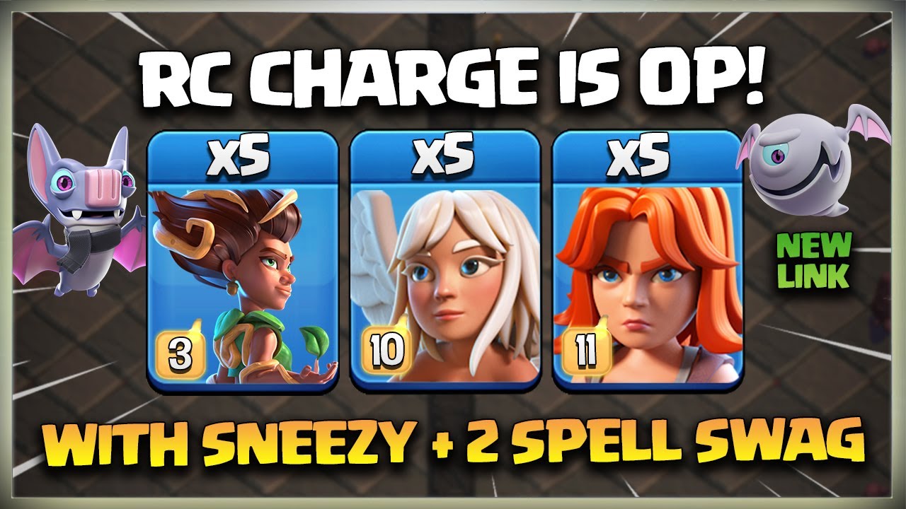Th17 ROOT RIDER VALKYRIE Attack With RC CHARGE | Best TH17 Attack Strategy With Root Rider Sneezy
