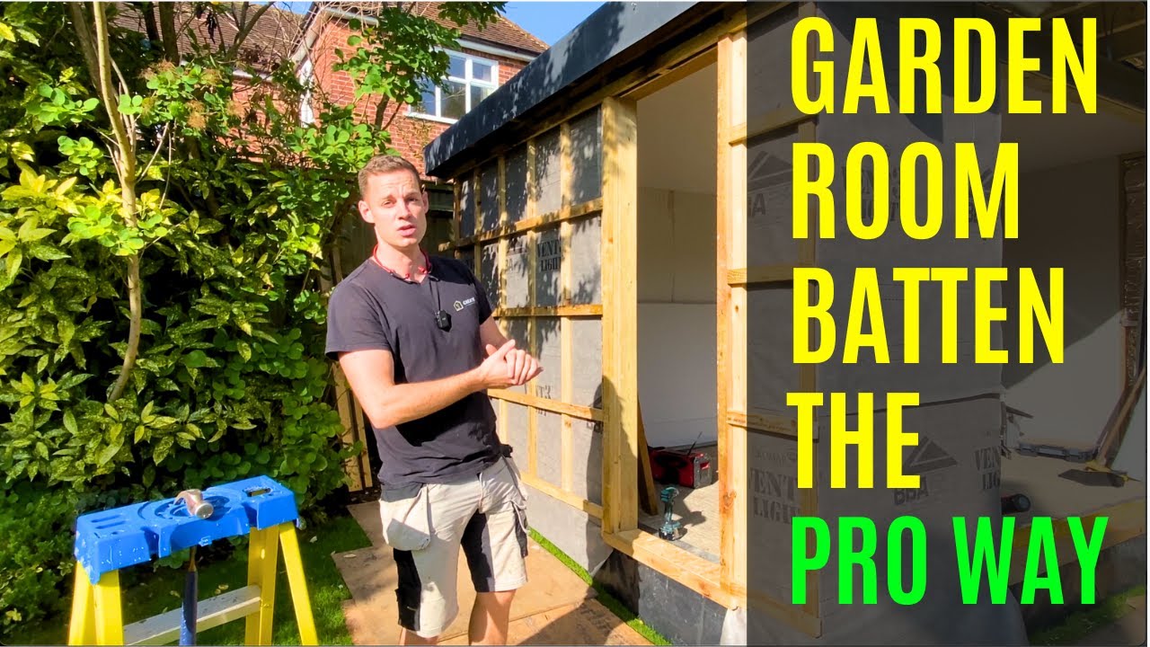 PART 9 HOW TO BATTEN THE GARDEN ROOM FOR CLADDING AND AIR VENTILATION
