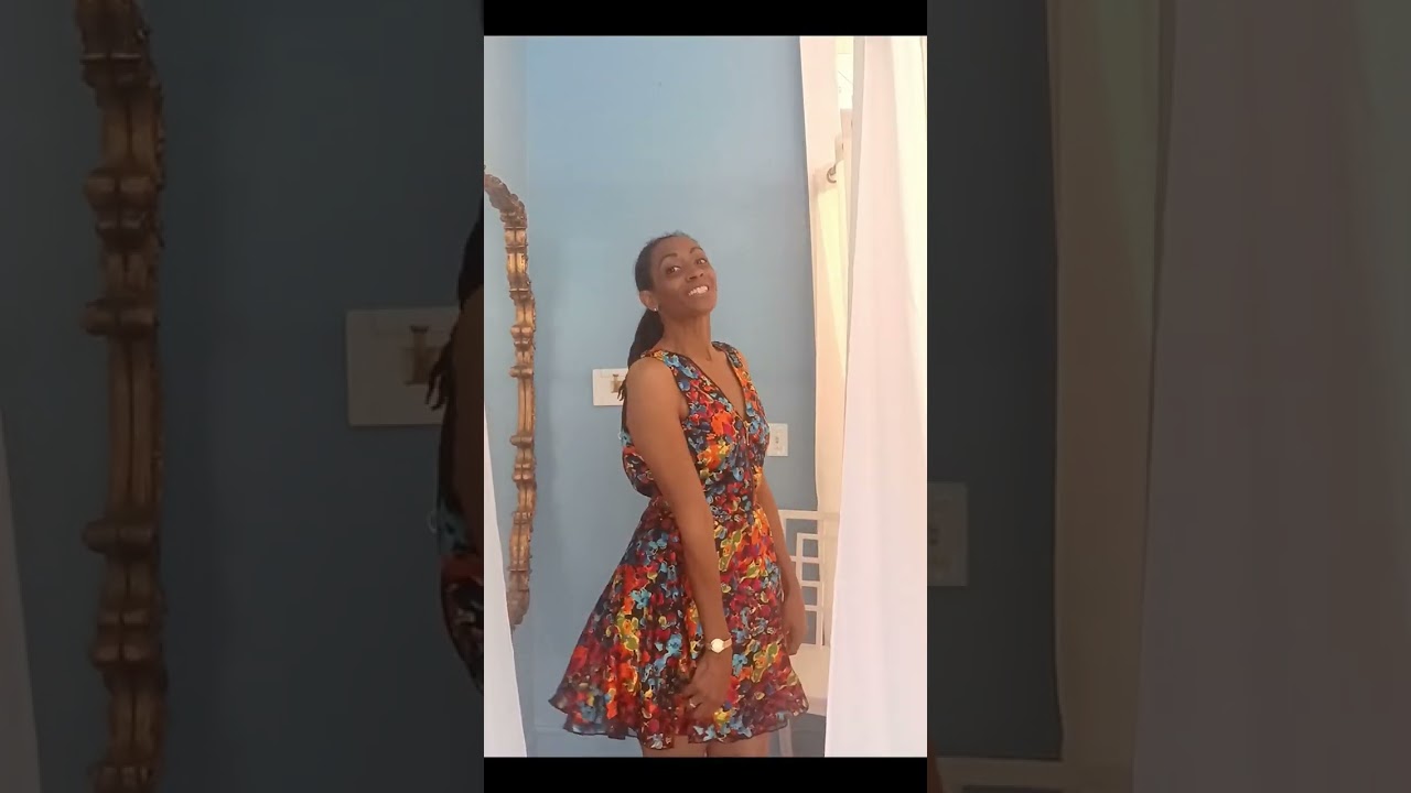 Steve Madden floral dress try-on from Planet Vintage Clothing