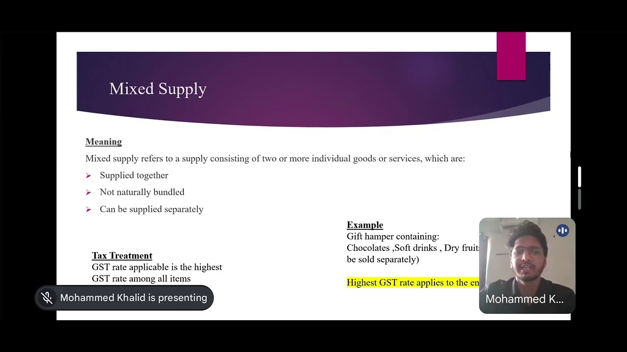 Presentation on Composite Supply and Mixed Supply