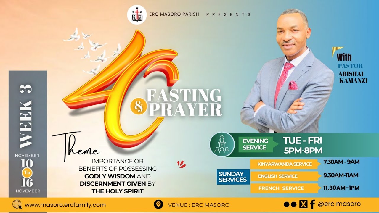 TUESDAY 11\11\2025 DAY 16 OF 40 DAYS OF PRAYER WITH PASTOR ABISHAI KAMANZI
