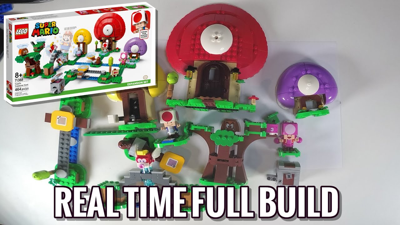 Lego Toad's Treasure Hunt (71368) Full Build in Real Time