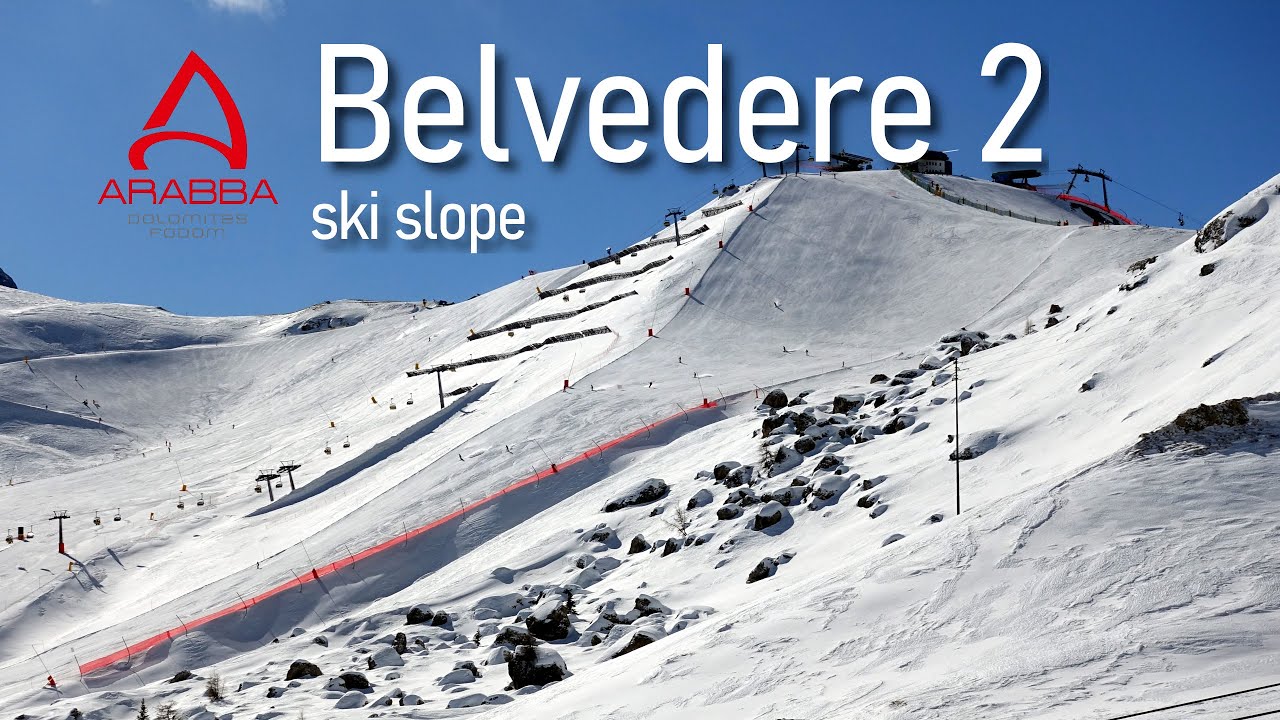 Pista Belvedere 2: impegnativa e tecnica discesa in zona Passo Pordoi #arabba #dolomitisuperski