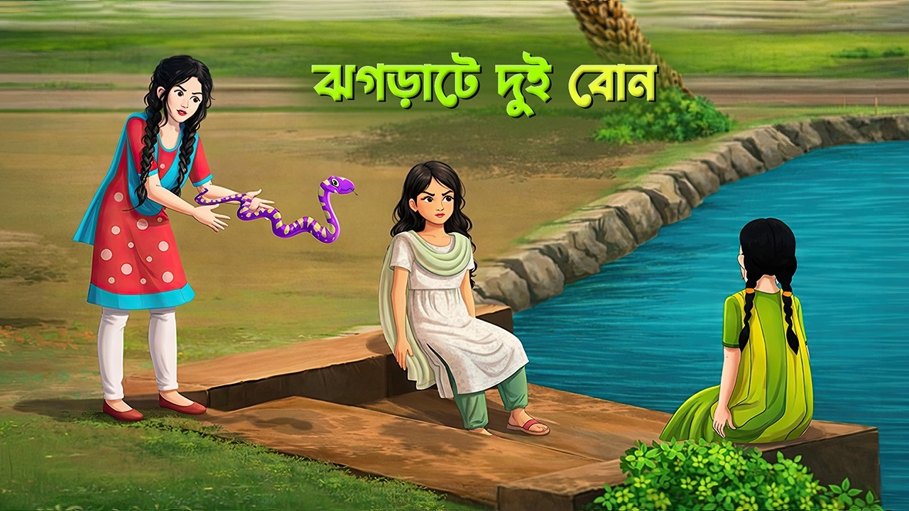 ঝগড়াটে দুই বোন | The Quarrelsome Two Sisters | Bangla Village Cartoon | Golpo Konna
