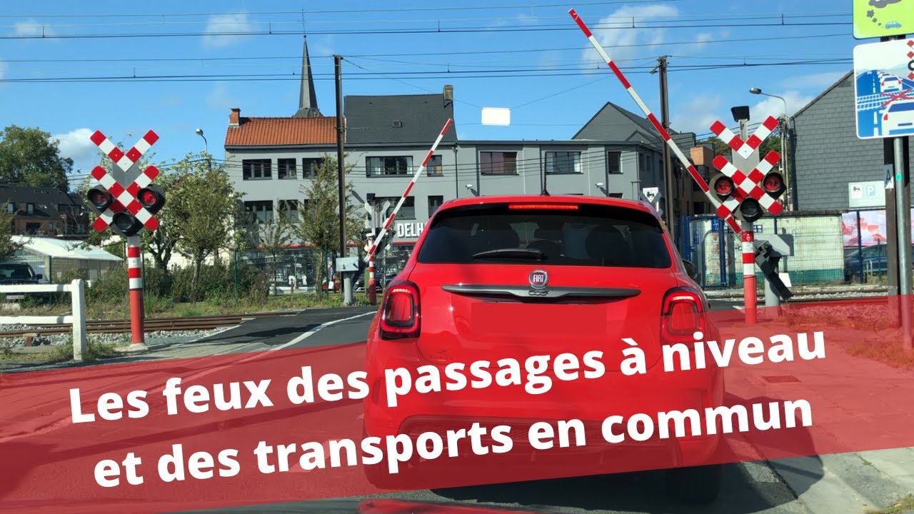 La signalisation lumineuse des passages à niveau et des transports en commun.