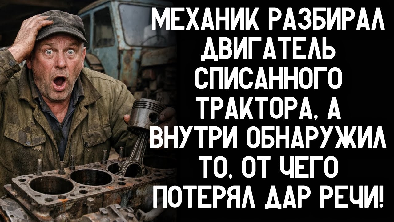 Механик разбирал двигатель списанного трактора, а внутри обнаружил то, от чего потерял дар речи!