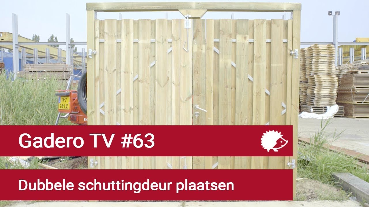 #63 dubbele schuttingdeur plaatsen