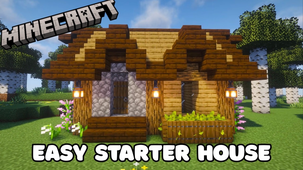 Cozy Cabin Tutorial (EASY Starter House)