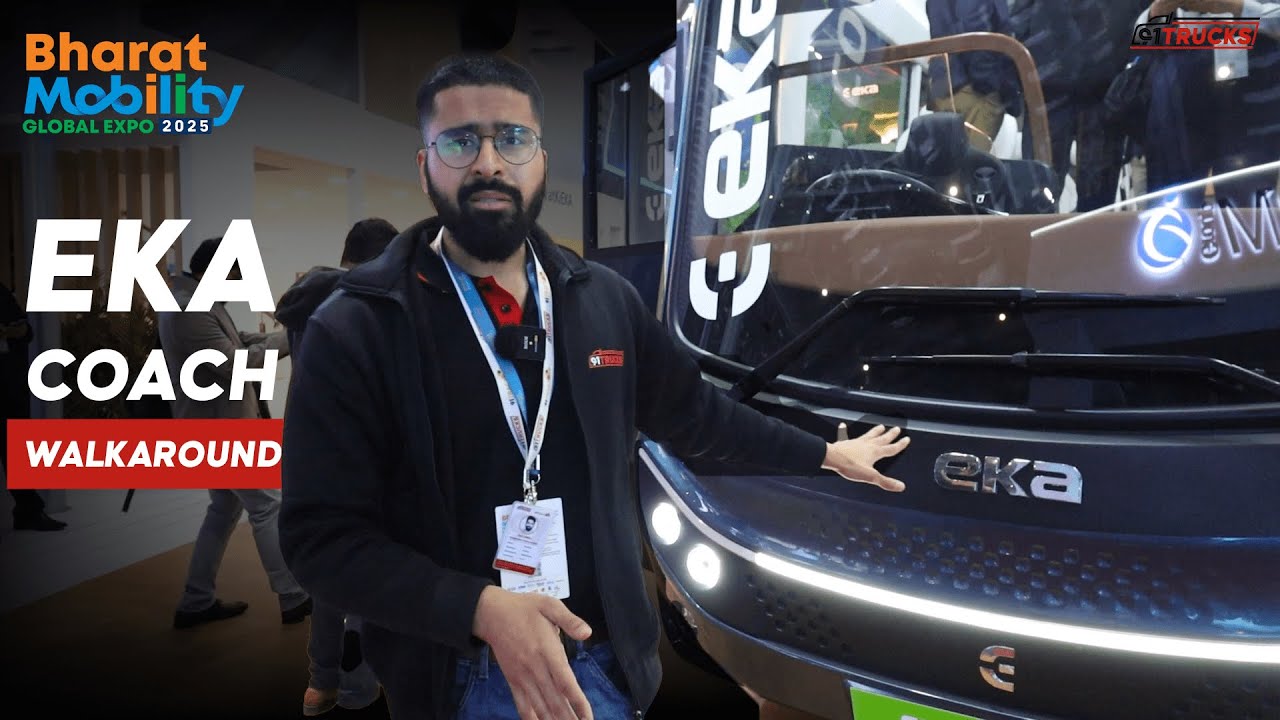 New Launch EKA Coach Review | Electric Bus | Bharat Mobility 2025 | Auto Expo 2025 | 91trucks