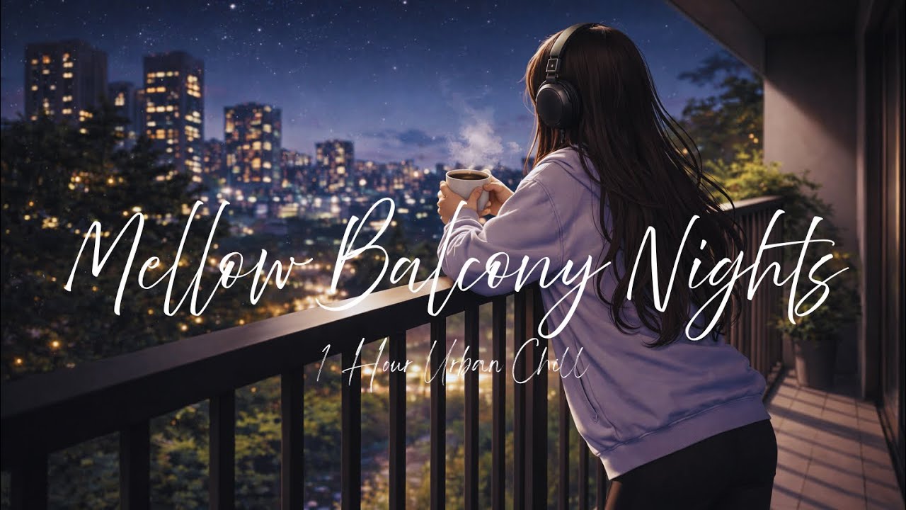 【作業用BGM】【洋楽】Mellow Balcony Nights – 1 Hour Urban Chill｜ベランダで過ごす静かな夜のメロウチル洋楽