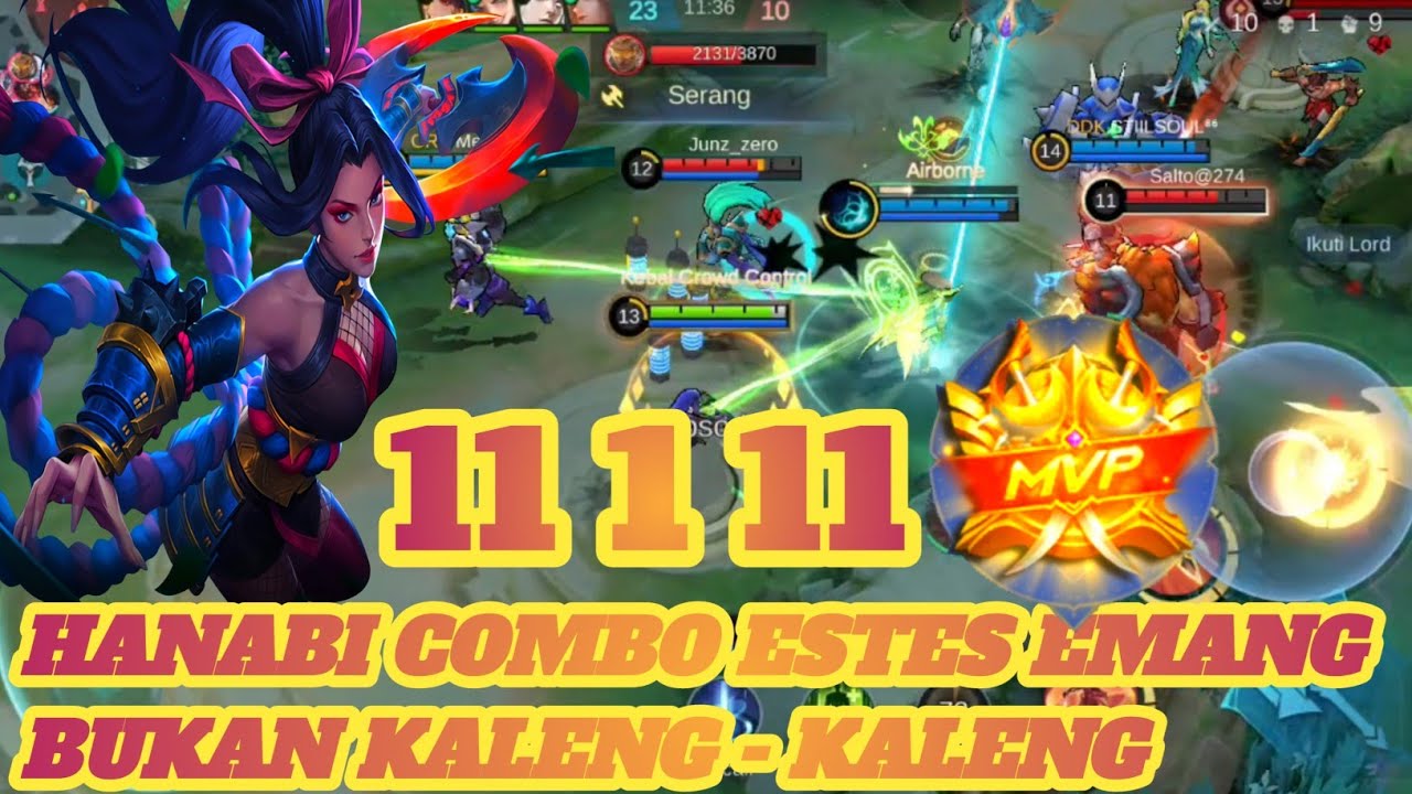 HANABI GAMEPLAY COMBO ESTES MVP SOLO RANK MOBILE LEGENDS 