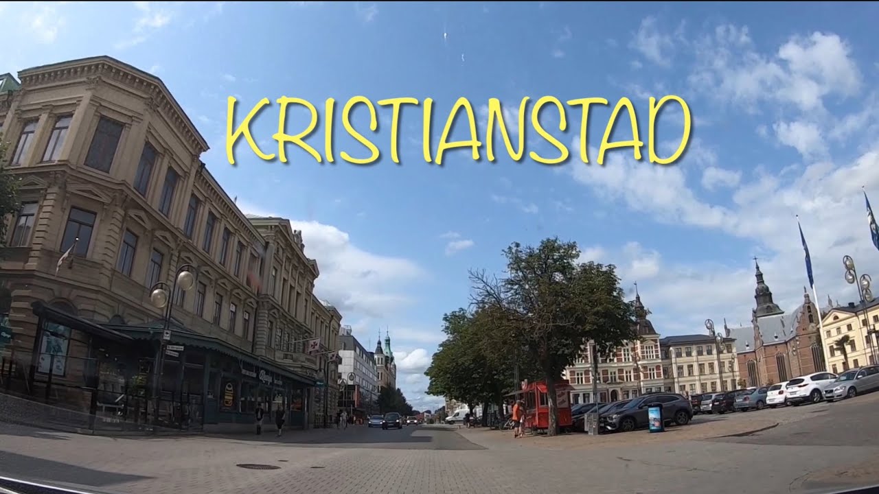 Kristianstad, Sweden. Dashcam driving.
