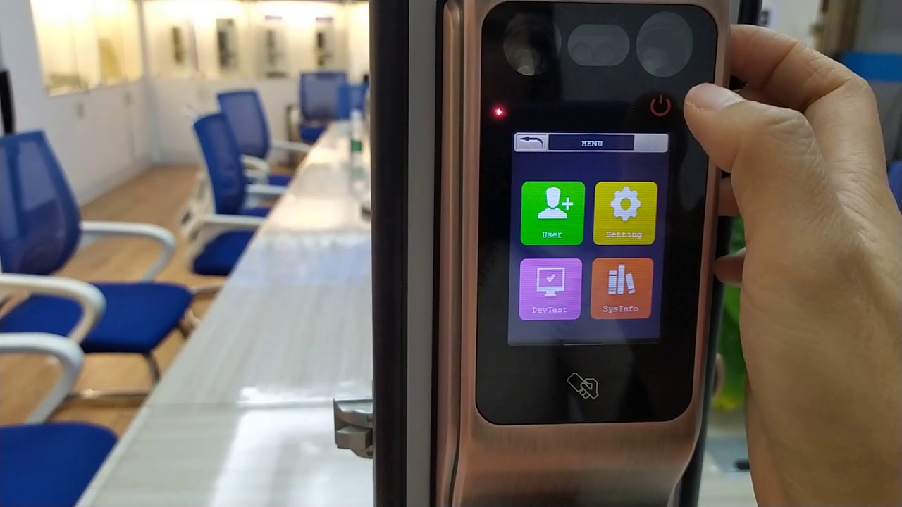 Huarui H9 facial recognition door lock Operate video