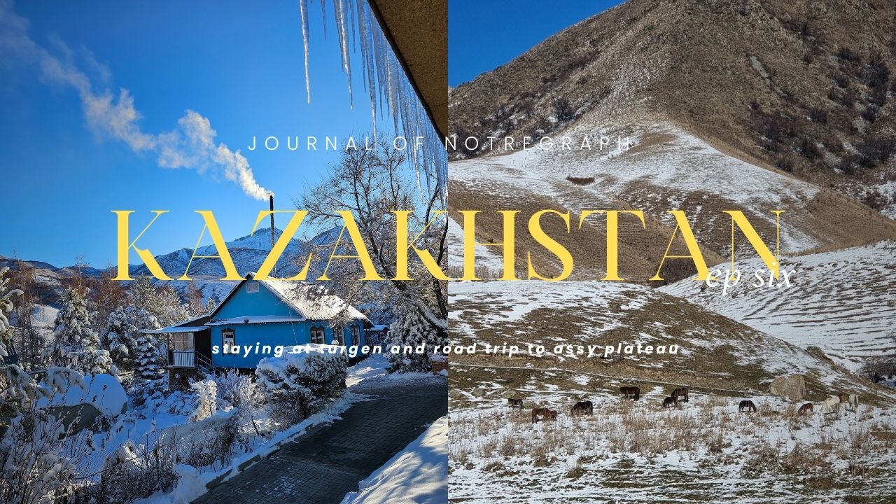 Driving through endless snowy mountains Assy Plateau Kazakhstan | KAZAKHSTAN 🇰🇿 EP06