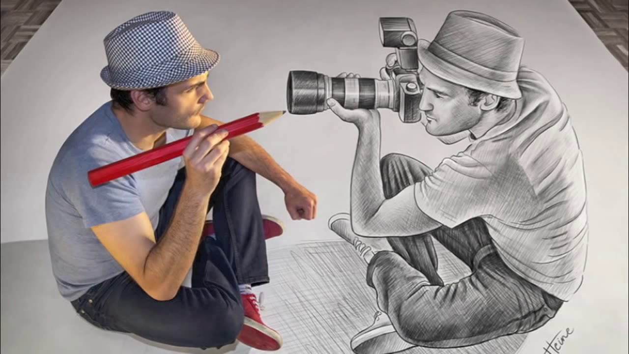 3D Real Picture kresby mal&iacute;ř umělec   Mix The Best of Giant 3D Anamorphic Drawing  optical illusion