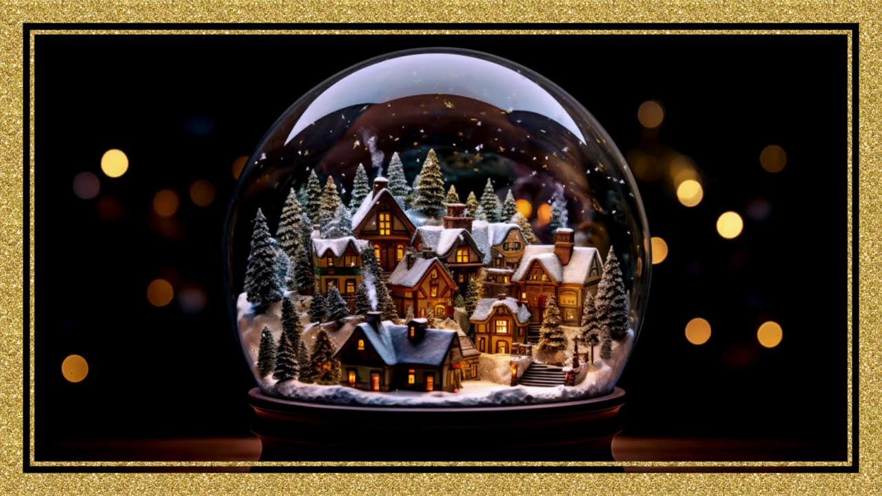 Cozy Christmas Village Snowglobe Ambience ❄️✨ | Peaceful Winter Snow, Warm Lights & Holiday Magic