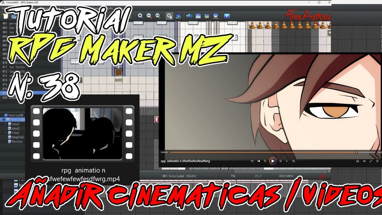 38-Tutorial RPG Maker MZ: Como añadir Cinemáticas / Videos | #FireArturo