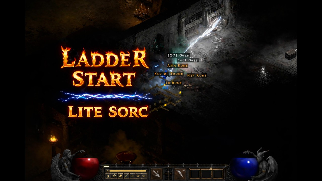 Diablo 2 Ladder Start Lightning Sorc Build (Cheap + Key Farming Ready)