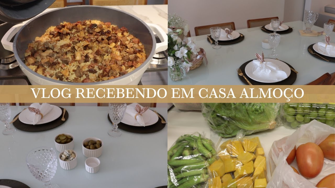 VLOG RECEBENDO EM CASA | compras na feira, mesa posta pascal e arroz carreteiro