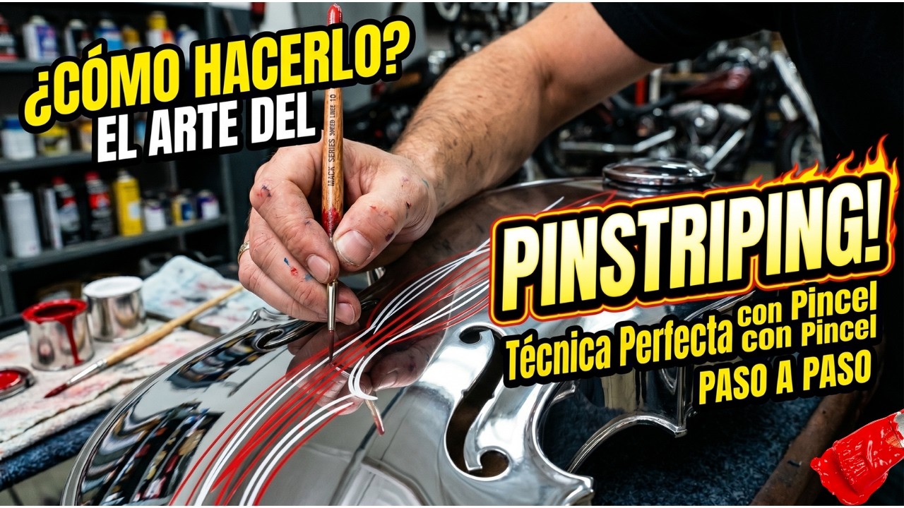 Como PINTAR🎨 autos con PINCEL🖌 técnica PINSTRIPING