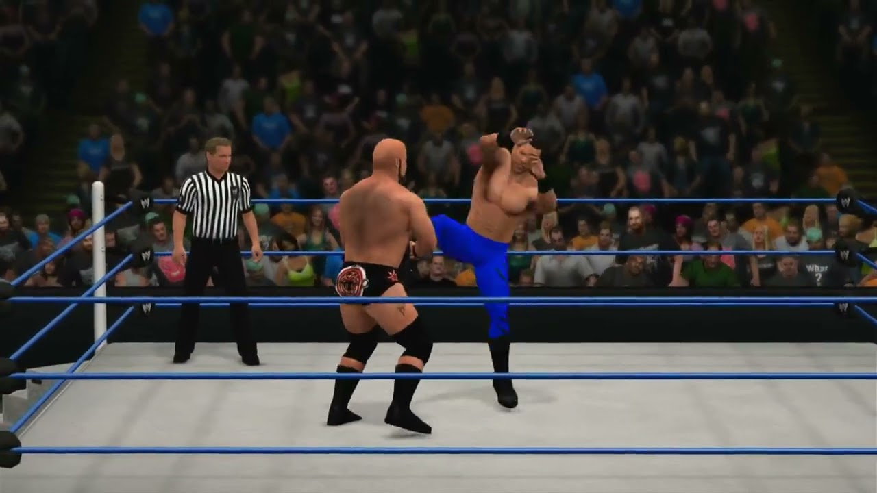 WWE 2K15 - Chris Benoit vs A-Train: Smackdown [2/13/2003]