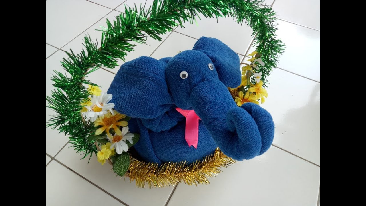 Cara Membuat GAJAH dari Handuk Untuk Seserahan/Hantaran Pernikahan (make an elephant out of a towel)