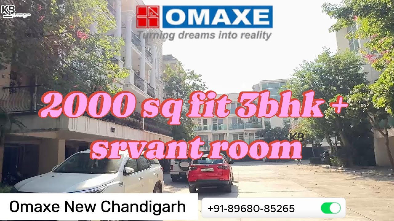 Omaxe New Chandigarh celestia royal 2000 sq fit 3bhk + servant room ready to move +91-89680-85265