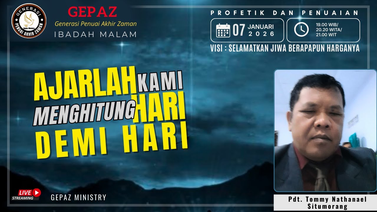 Ajarlah Kami Menghitung Hari Demi Hari | Pdt Tommy Nathanael Situmorang (Temanggung)