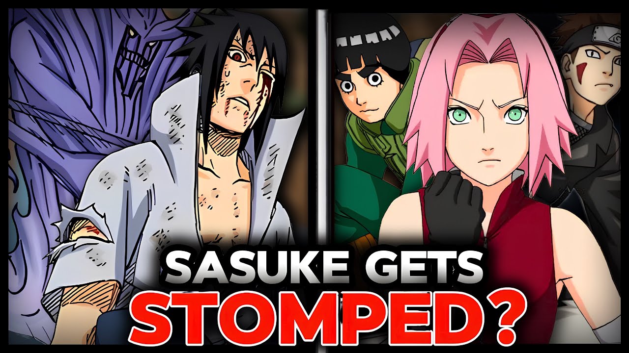 Sasuke vs Sakura, Rock Lee, Kiba & Sai || Kage Summit Arc