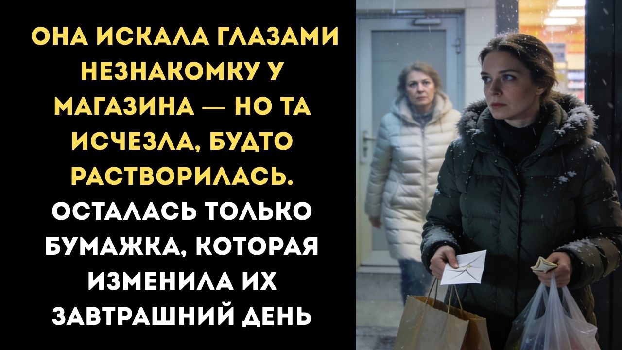 Вы уронили сказала незнакомка. Я развернула бумажку и похолодела