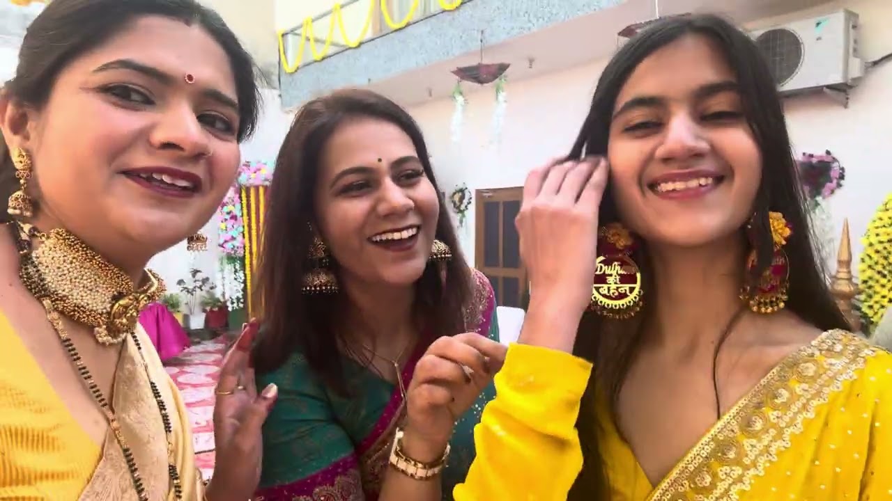 बेटी कि शादी की हल्दी रस्म सज गया पूरा घर ❤️