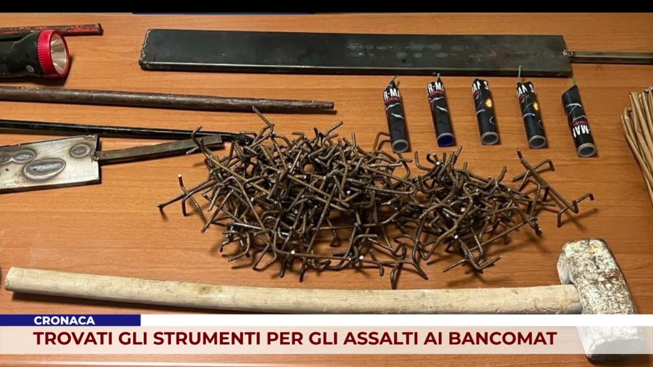 CRONACA. TROVATI GLI STRUMENTI PER GLI ASSALTI AI BANCOMAT