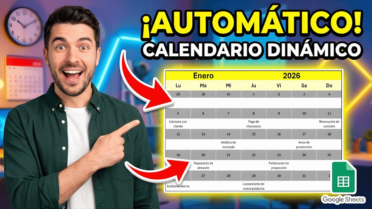Cómo crear un CALENDARIO DINÁMICO con Lista de Eventos en Excel (Tutorial Completo)