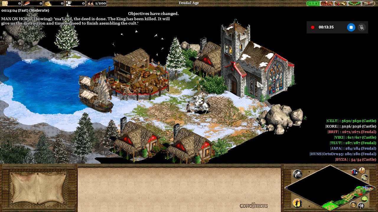 Age of empires 2 custom scenario: Piece by piece III ( part 1 ) ( No commentary )
