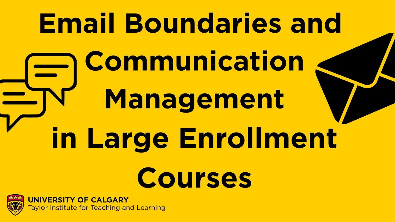 Email Boundaries and Communication Management in Large Enrollment Courses
