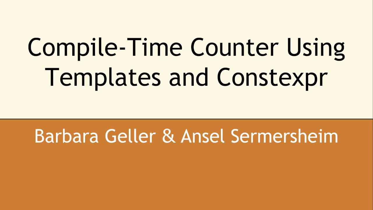 Compile Time Counter