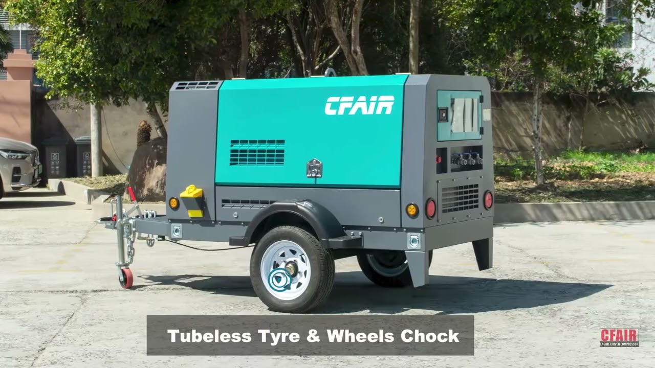 CFAIR 190CFM 7Bar Portable Diesel Air Compressor