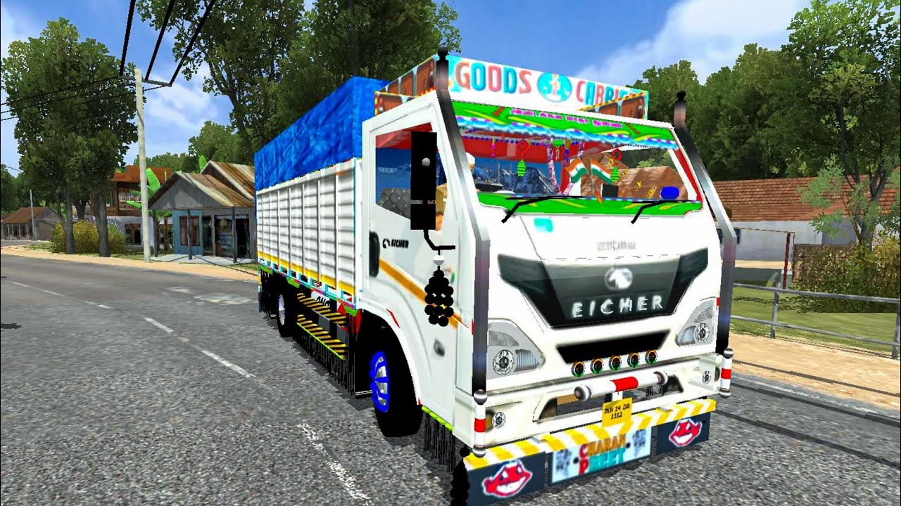 🚛 Mini Eicher Truck Driving ✅ | Indian Apple Delivery 🛣️ | BUSSID