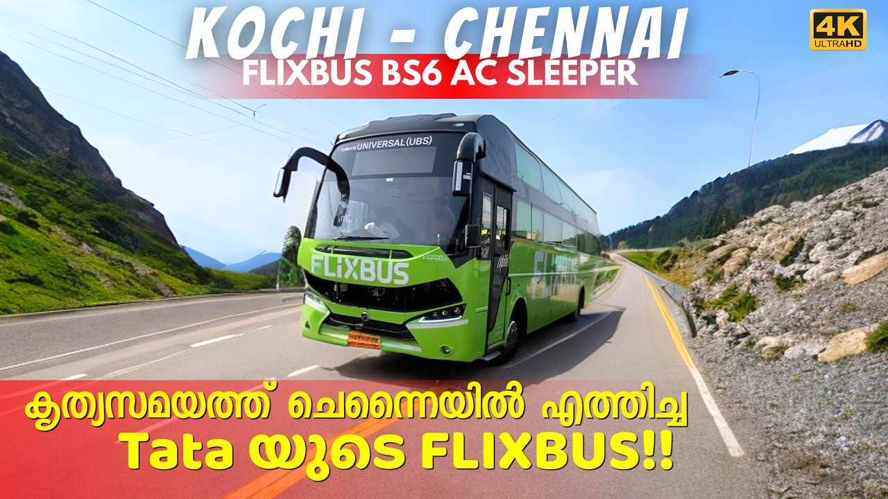Most luxurious journey from Kochi to Chennai in brand new Flixbus AC Sleeper bus |4K