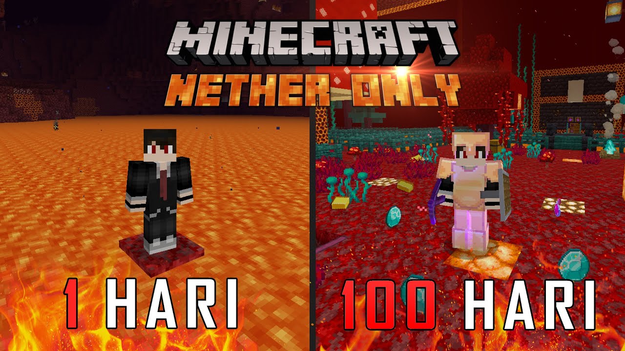 100 Hari di Minecraft Hardcore Nether Only