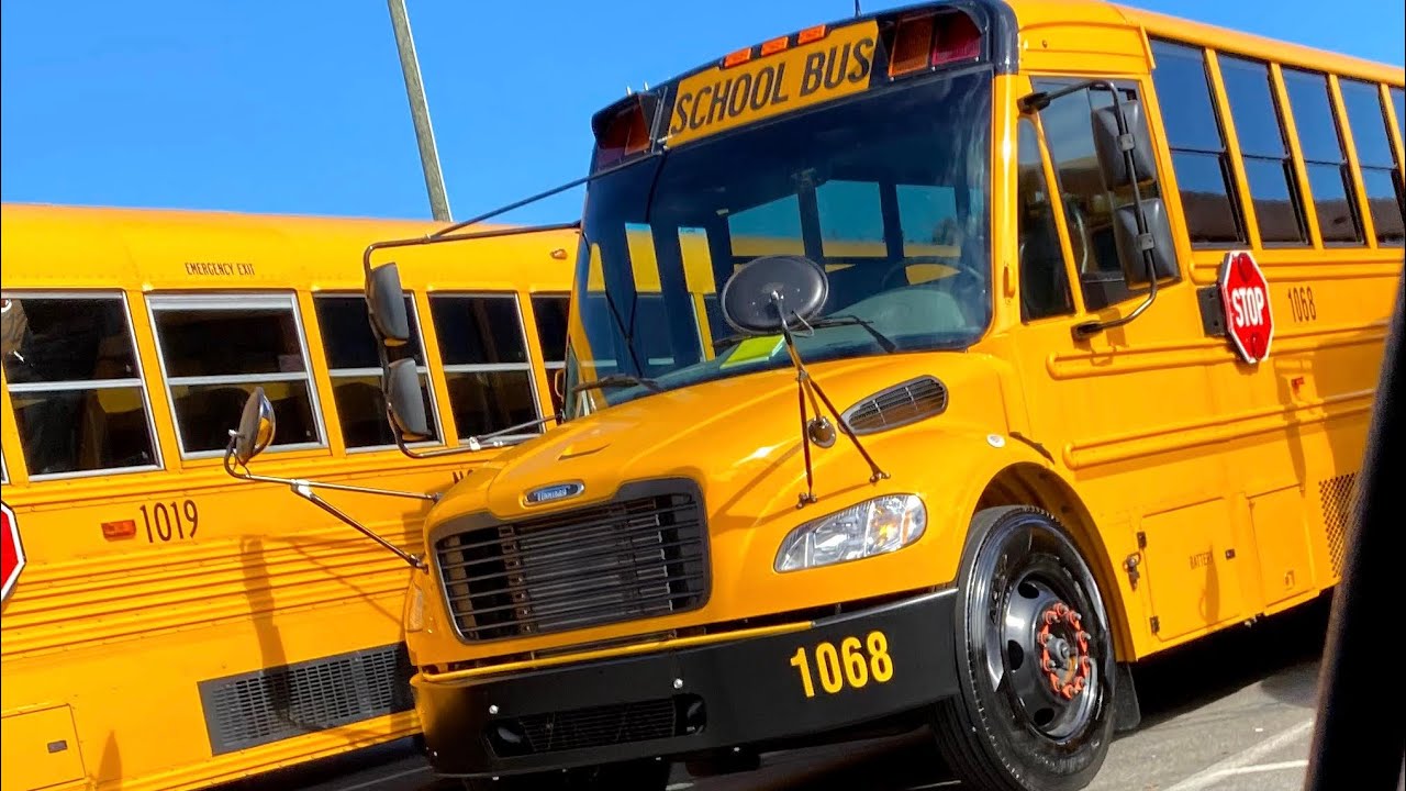 Driving 2021 Thomas C2 w/ Exhaust Brake Bus 1068