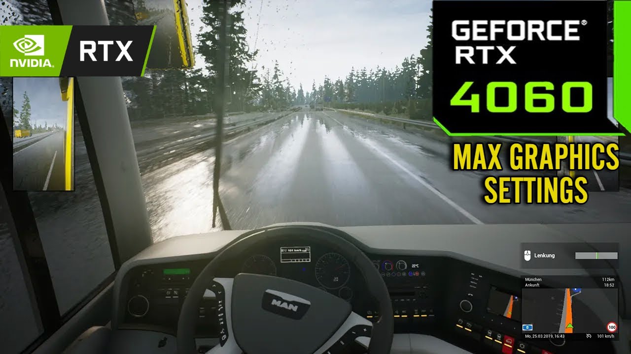 Feernbus Coach Simulator : RTX 4060 8GB ( Maximum Graphics Settings )