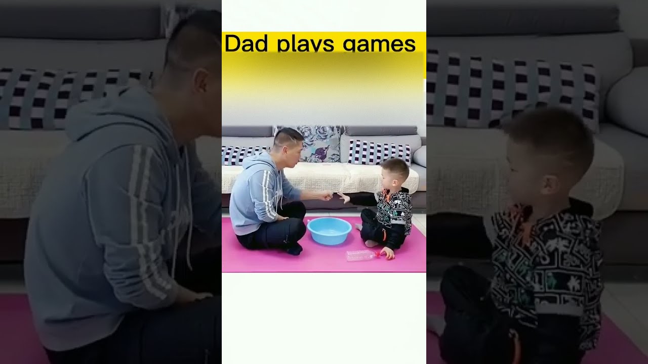Dad plays games with his Children
