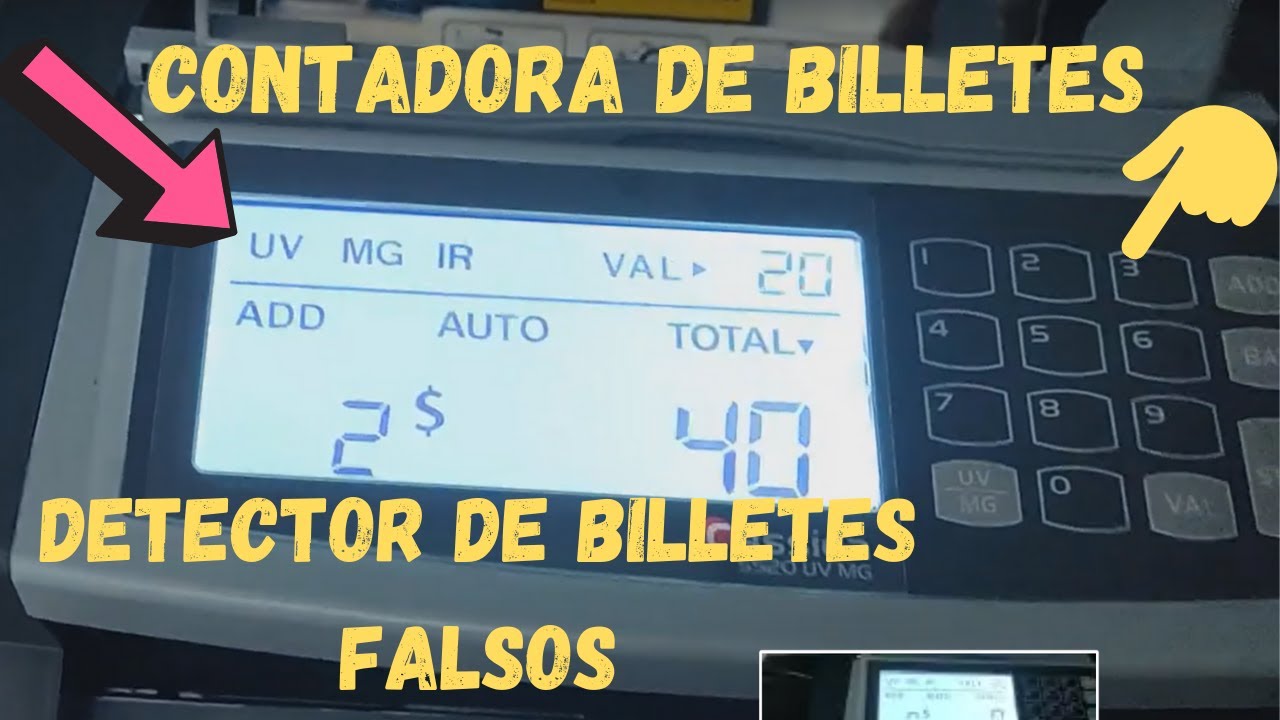 detector de billetes falsos 💵contadora de billetes🖨️como usar detector de dólares falsos💵2026
