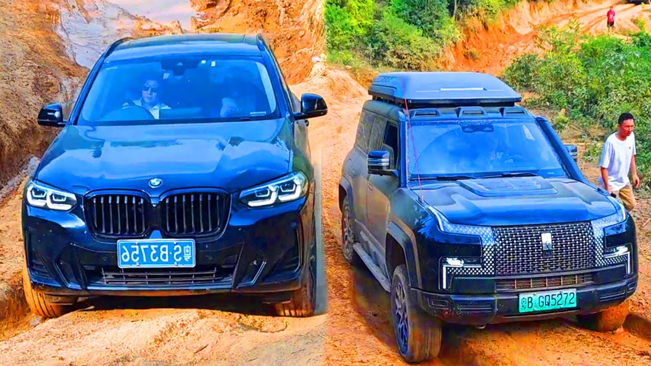 BMW X3 3.0T vs BYD U8 1200HP: Off-Road Battle on Slippery Roads - Who Will Win