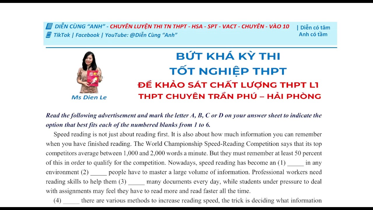 🔥 ÔN THI TN THPT: CHỮA ĐỀ THI THỬ TNTHPT CHUYÊN TRẦN PHÚ - HẢI PHÒNG (P2)