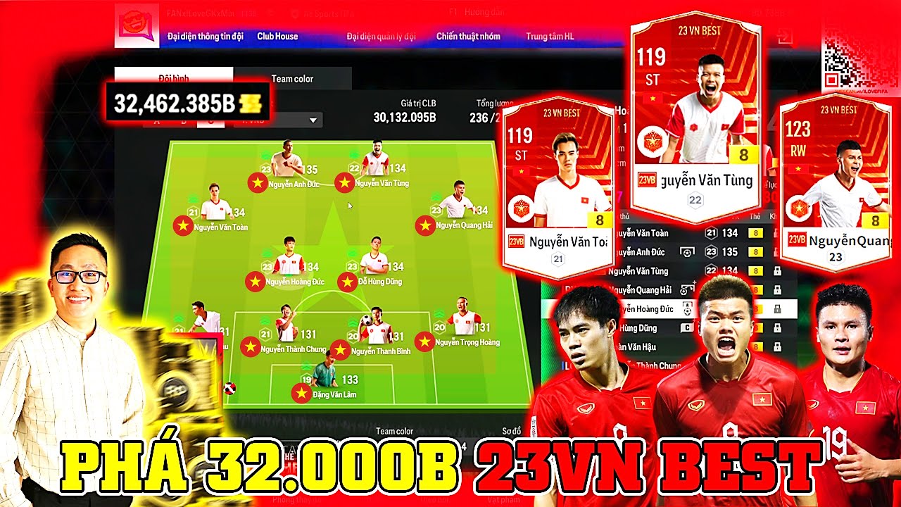 Cầm 30.000 Tỷ I Love Xây Dựng Siêu Đội Hình VIỆT NAM KHỦNG NHẤT FC ONLINE: VĂN TOÀN,  QUANG HẢI &..
