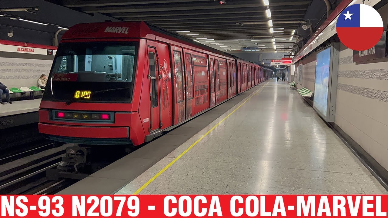 Metro De Santiago | NS-93 N2079 con publicidad de Coca Cola - Marvel