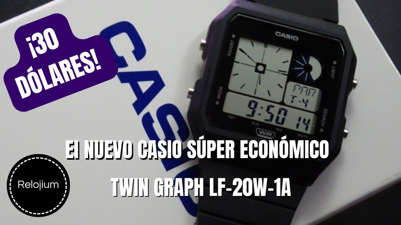 Unboxing Casio retro económico LF20W / la nueva reedición del Twin Graph (Casio Vintage)